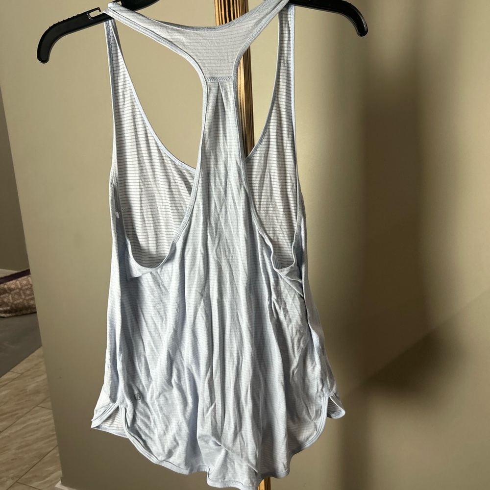 Lululemon Light Gray Racerback Tank Top Size 6 - Picture 5 of 9